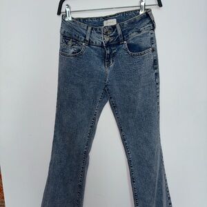 PacSun Flare Blue Denim Low Rise Bootcut Jeans